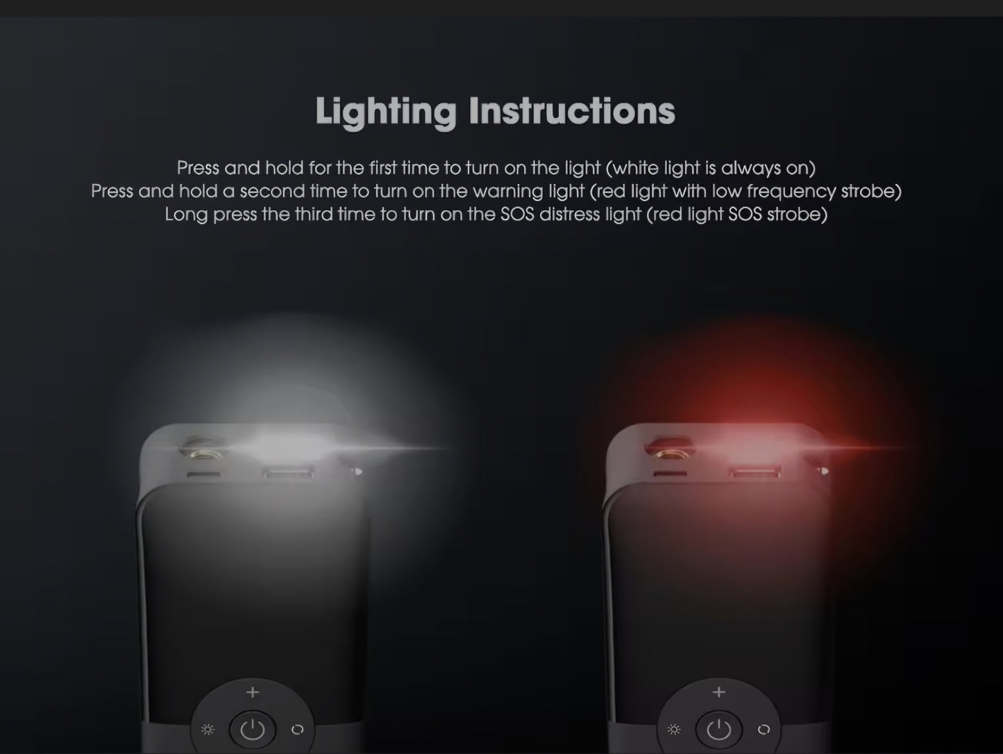 Portable Compressor and Powerbank with built-in light